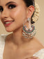 Chandrika Bloom Oxidised Chandbali Earrings