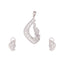 American Diamond Floral Arc Pendant Set