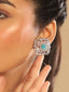 Rhodium Plated Sage Grace Stud Earrings