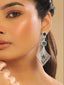 Rhodium Plated Royal Fern Dangler Earrings