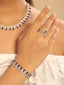Rhodium Plated Purple Hues Necklace Set