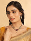 22K Gold Plated Radiant Sage Stone Kundan Necklace