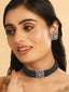 Zircon Floral Grace Blue Necklace Set