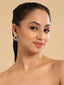 Rhodium Plated Celestial Amethyst Spark Stud Earrings