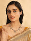 22K Gold Plated Regal Enamel Bloom Pearl Drop Necklace
