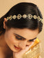 22K Gold Plated Kundan Ornate Royal Necklace cum Matha Patti
