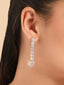 American Diamond Gleam Flow Drop Earrings