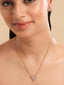 American Diamond Cleo Minimal Drop Necklace Set