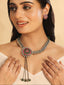 Green Mirage Oxidized Silver Necklace Set