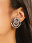 Zircon Glam Knot Stud Earrings