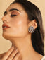 Zircon Glam Knot Stud Earrings