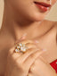 American Diamond Aurora Baroque Pearl Adjustable Ring