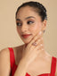 American Diamond Ruby Halo Adjustable Ring