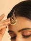 18K Gold Plated Ethereal Pearl Drops Maang Tikka