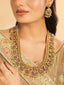 18K Gold Plated Estele Gold Tone Beaded Long Necklace Set