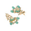 22K Gold Plated Lush Green Maang Tikka & Earrings Set