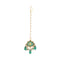 22K Gold Plated Lush Green Maang Tikka & Earrings Set