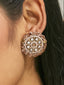 22k Gold Plated Round Stud Earrings