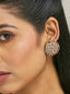 22k Gold Plated Round Stud Earrings