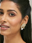 22K Gold-Plated Elegant MOP Studded Ethnic Pearl Drop Stud Earrings