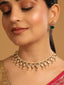 22K Gold Plated Regal Kundan & Pearl Necklace cum Matha Patti