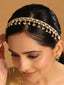 22K Gold Plated Regal Kundan & Pearl Necklace cum Matha Patti