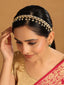 22K Gold Plated Regal Kundan & Pearl Necklace cum Matha Patti