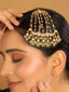 22K Gold-Plated Kundan Studded Jhumar Paasa Statement Head Jewellery