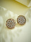 22k Gold Plated Round Stud Earrings