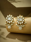 22K Gold-Plated Elegant MOP Studded Ethnic Pearl Drop Stud Earrings
