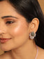 22K Gold Plated Labradorite Stone Contemporary Stud Earrings