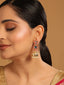 22K Gold-Plated Enamel & Beaded Dome Shaped Jhumka Earrings
