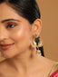 22K Gold Plated Pearls Studded Contemporary Shaped Mini Jhumki Drop Dangler Earrings