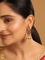 22K Gold-Plated Enamel & Beaded Dome Shaped Jhumka Earrings