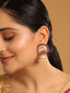 22K Gold Plated Ruby & Pearl Studded Dome Shaped Jhumkas