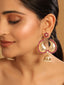 22K Gold Plated Pink Paisley Bloom Earrings