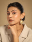 18k Gold-Plated AD Studded Contemporary Dangler Earrings