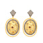 18k Gold-Plated AD Studded Contemporary Dangler Earrings