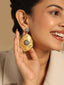 18k Gold-Plated AD Studded Anti Tarnish Contemporary Dangler Earrings