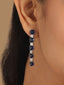 Rhodium-Plated Artificial Blue Stone Studded Minimal Choker Set