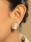 Golden Spark Anti Tarnish Moissanite Stud Earrings