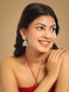Rhodium-Plated Zircon Studded Dome Silver Jhumki Earrings