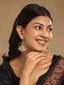 18K Gold-Plated Pearl Beaded Circular Ring Earrings