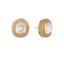 Golden Spark Anti Tarnish Moissanite Stud Earrings