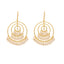 18K Gold-Plated Pearl Beaded Circular Ring Earrings
