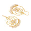 18K Gold-Plated Pearl Beaded Circular Ring Earrings