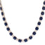 Rhodium-Plated Artificial Blue Stone Studded Minimal Choker Set