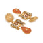 Gold & Silver Toned Stone Studded Anti Tarnish Peacock Dangler Earrings