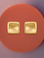 Golden Contemporary Square Stud Earrings