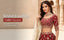 Modern Indian bride in deep maroon raw-silk designer bridal lehenga with ivory net dupatta wearing a Nuyug AAA cubic zirconia bridal choker, chandbali earrings and maang tikka under fifteen thousand rupees